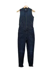 Vorschaubild 1 von Damen Denim Jumpsuit Overall Jeans Gr. S Blau Reißverschluss