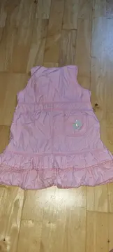 Vorschaubild 2 von Mädchen Latzkleid Gr. 74 Pink Baumwolle Freizeitkleid Blumen
