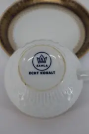 Vorschaubild 2 von Tasse Unterteller Echt Kobalt Mehrfarbig Vintage Klassisch