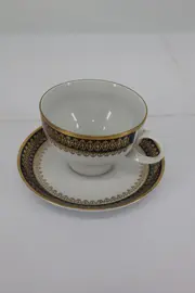 Vorschaubild 1 von Tasse Unterteller Echt Kobalt Mehrfarbig Vintage Klassisch