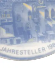 Vorschaubild 4 von Jahresteller 1981 Sammelteller Porzellan Blau Historisch 20cm