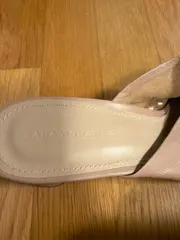 Vorschaubild 3 von Woman Damen Pantoletten Mules Leder Blockabsatz Beige Gr. 41