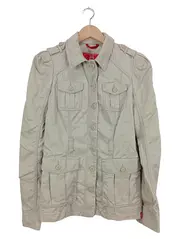 Vorschaubild 1 von EDC Damen Leichte Jacke Gr. 40/L Beige Casual Baumwolle Übergangsjacke