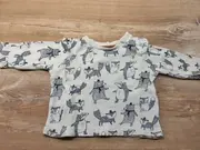 Vorschaubild 4 von Baby Langarmshirt Gr. 68 Weiß Bären Fuchs Tiermotiv Baumwolle