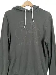 Vorschaubild 3 von Kapuzenpullover Herren M Grün Fahrrad Motiv WHO NEEDS CARS