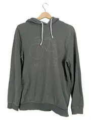 Vorschaubild 1 von Kapuzenpullover Herren M Grün Fahrrad Motiv WHO NEEDS CARS