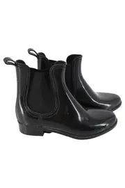 Vorschaubild 1 von Damen Stiefelette Gr. 36 Schwarz Chelsea Regen Gummistiefel