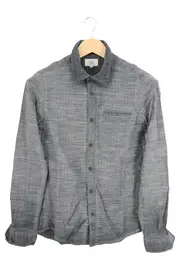 Vorschaubild 1 von Herren Freizeithemd Grau XS/44 Casual Langarm Baumwolle