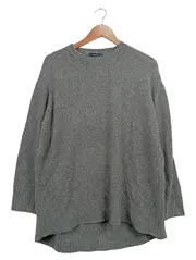 Vorschaubild 1 von Knit Pullover Damen Gr. S Grau Meliert Oversized Strick