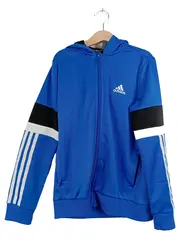 Vorschaubild 1 von Kinder Trainingsjacke Gr. 140 Blau Climalite Kapuze Sport
