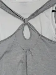 Vorschaubild 4 von Damen T-Shirt ärmellos meliert grau Gr. 36/S Baumwolle Freizeit