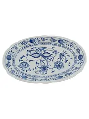 Vorschaubild 1 von Zwiebelmuster Servierplatte oval 34cm Porzellan Blau Weiß