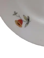 Vorschaubild 3 von Frühstücksteller Retro Blumenmuster Weiß Porzellan Teller