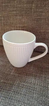 Vorschaubild 3 von Tasse Weiß Klassisch Strukturmuster Keramik 300ml Kaffeebecher