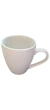 Vorschaubild 1 von Tasse Weiß Klassisch Strukturmuster Keramik 300ml Kaffeebecher