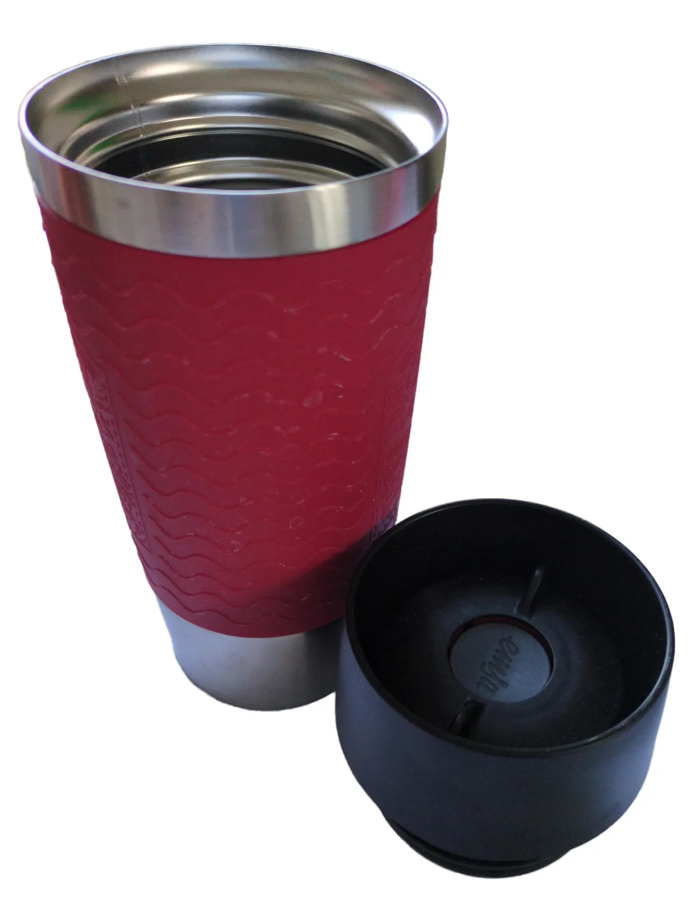 EMSA Thermobecher Rot 350ml Edelstahl Kunststoff Praktisch