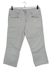Vorschaubild 1 von Damen Stoffhose Gr. 40 Grau Casual Capri Hose