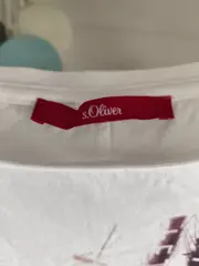 Vorschaubild 4 von Damen T-Shirt Gr. 42/XL Weiß Grafik Print Baumwolle Modal