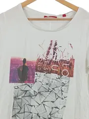 Vorschaubild 2 von Damen T-Shirt Gr. 42/XL Weiß Grafik Print Baumwolle Modal