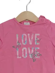 Vorschaubild 2 von Mädchen T-Shirt Gr. 68 Rosa mit LOVE & Schmetterlingen