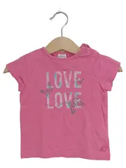 Vorschaubild 1 von Mädchen T-Shirt Gr. 68 Rosa mit LOVE & Schmetterlingen
