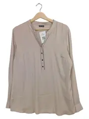 Vorschaubild 1 von Damen Hemdbluse Langarm Beige Gr. 40 Modern