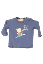 Vorschaubild 1 von Kinder Langarmshirt Gr. 68 Blau Casual Tiger Motiv