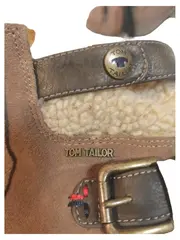 Vorschaubild 3 von Damen Stiefelette Gr. 38 Beige Schnürung Absatz Fellkragen