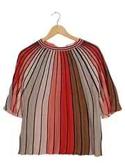 Vorschaubild 1 von Damen T-Shirt Gr. 42/XL Mehrfarbig Gestreift Modern