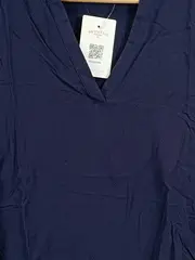 Vorschaubild 3 von Damen T-Shirt Bluse Gr. M Blau Navy V-Ausschnitt Casual