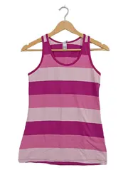 Vorschaubild 1 von Damen Tanktop Ringelshirt Gr. 38/M Pink Gestreift Ärmellos