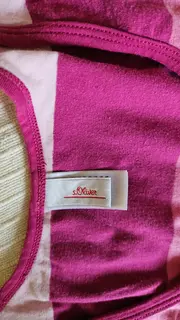 Vorschaubild 2 von Damen Tanktop Ringelshirt Gr. 38/M Pink Gestreift Ärmellos