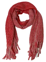 Vorschaubild 1 von Damen Schal Rot Polyacryl Casual Modern Fransen 60x200 cm