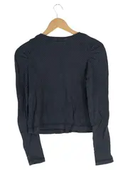 Vorschaubild 2 von Strickjacke Damen Gr. 36/S Blau gepunktet Klassisch Cardigan