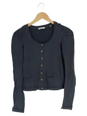 Vorschaubild 1 von Strickjacke Damen Gr. 36/S Blau gepunktet Klassisch Cardigan