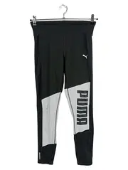 Vorschaubild 1 von Damen Sport Leggings Gr. S Schwarz Grau Grafisch Logo-Print