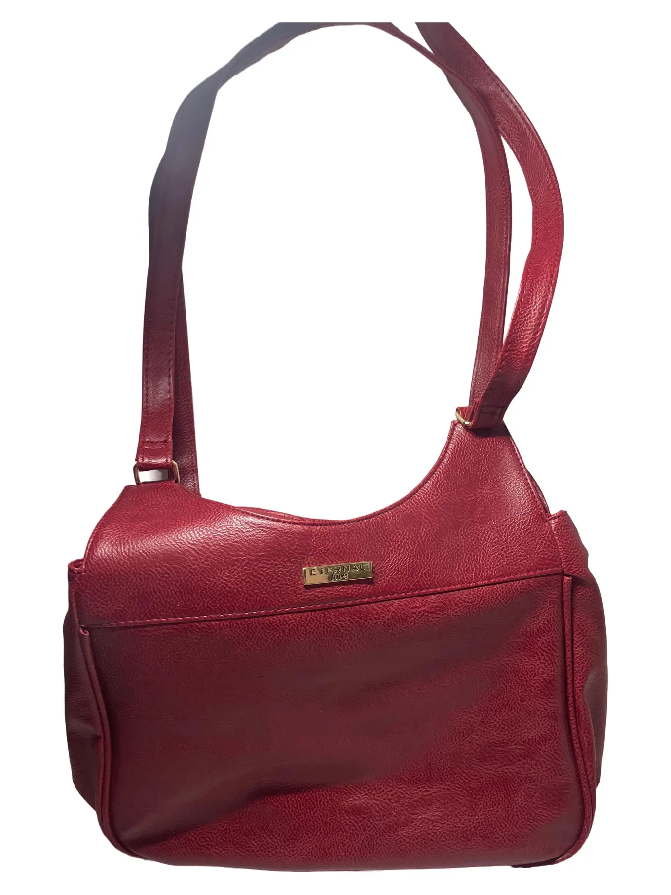 ETERNAL LOVE Damen Umhängetasche Rot Leder Casual Freizeit Tasche M