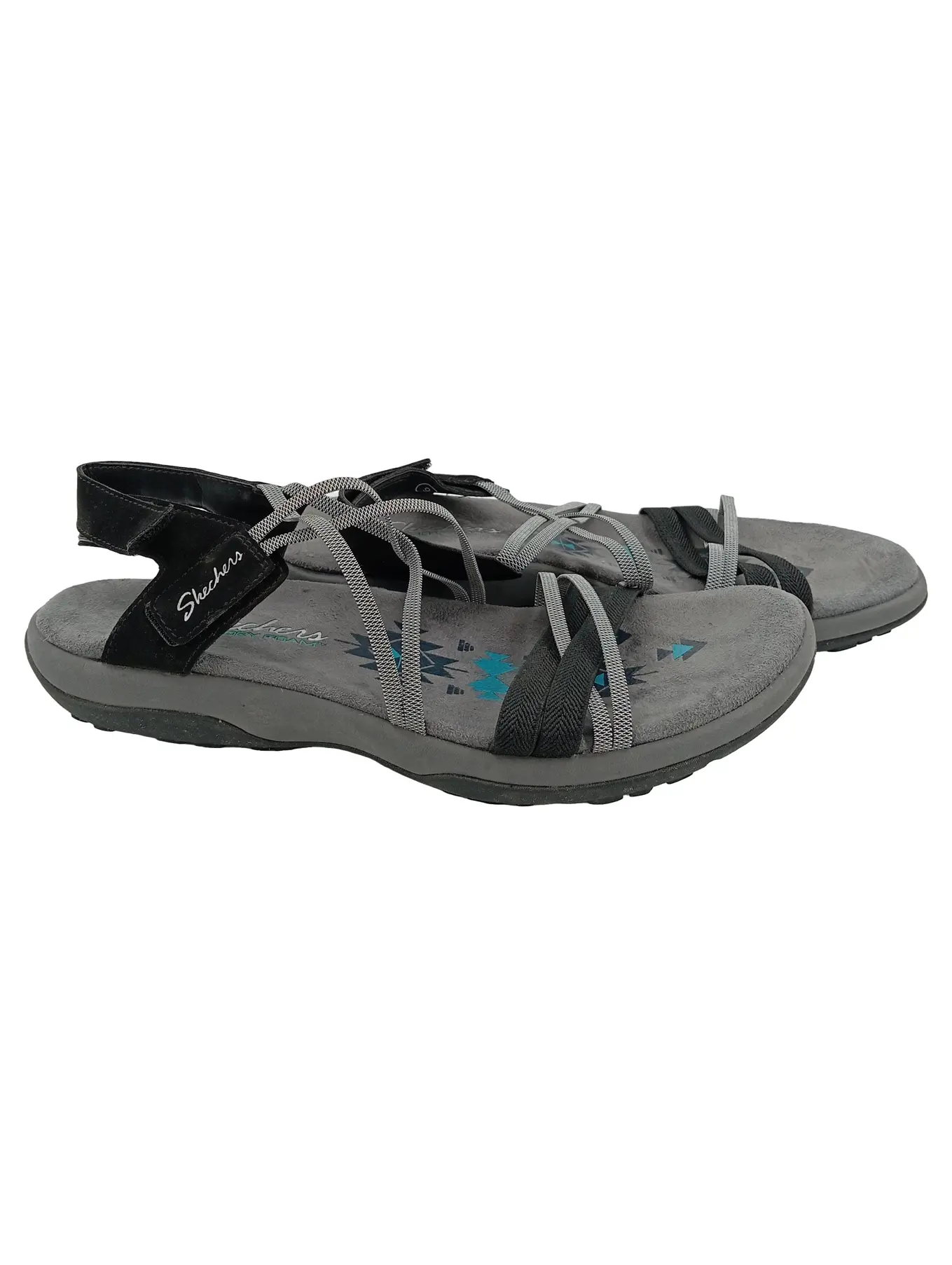 SKECHERS Sandalen Damen Gr. 40 Mehrfarbig Sportlich Outdoor Klettverschluss