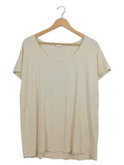 Vorschaubild 1 von Damen T-Shirt Gr. 46/3XL Beige Casual Viskose Shirt