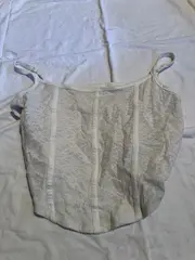 Vorschaubild 4 von Damen Top Mieder Spitze Weiß Gr. 40 L Ärmellos