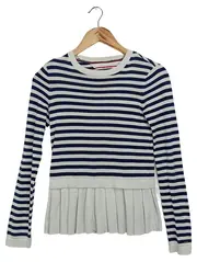 Vorschaubild 1 von Pullover Damen 32/XXS Gestreift Blau Weiß Preppy Maritim Baumwolle