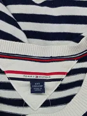 Vorschaubild 3 von Pullover Damen 32/XXS Gestreift Blau Weiß Preppy Maritim Baumwolle