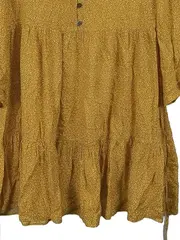 Vorschaubild 3 von Sommerkleid Blumenmuster Damen Gr. S Gelb Viskose Freizeit