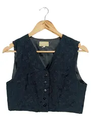 Vorschaubild 1 von Damen Anzugweste Gr. 36/S Schwarz Elegant Vintage Business