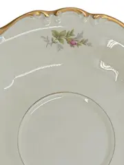 Vorschaubild 4 von Pompadour Untertasse Porzellan Rosenmuster Gold Selb Germany