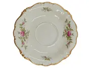 Vorschaubild 1 von Pompadour Untertasse Porzellan Rosenmuster Gold Selb Germany