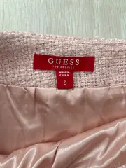 Vorschaubild 3 von Damen Tweed Minirock Rosa Größe S A-Linie Zierknöpfe