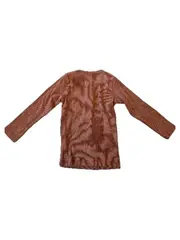 Vorschaubild 3 von Langarmshirt Henley Kinder Gr. 98 Braun Rippstrick Baumwolle