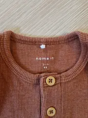Vorschaubild 6 von Langarmshirt Henley Kinder Gr. 98 Braun Rippstrick Baumwolle