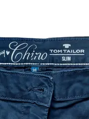 Vorschaubild 5 von Chino Slim Damen Hose Blau Gr. 38 Baumwolle Slim Fit